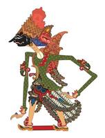 Batara Wisnu, A Colorful Wayang Kulit Shadow Puppet from Java, Indonesia, Illustration. vector