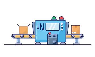 A machine with boxes and other items on it vector