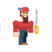Pirate character illustration vector