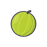 A green melon icon on a white background vector