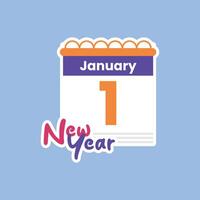 A calendar with the word january on it vector