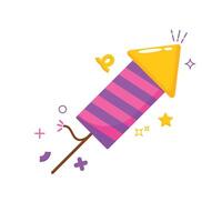 a colorful sparkler with a star on top vector
