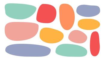 a set of abstract shapes of different sizes and colors for design and decor on a white background vector