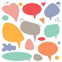 A set with bright forms for communication and decorative elements vector