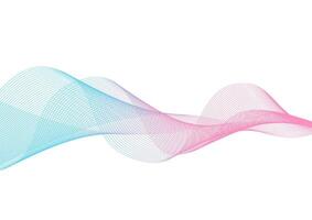 Abstract background, blue and pink wave design element. vector