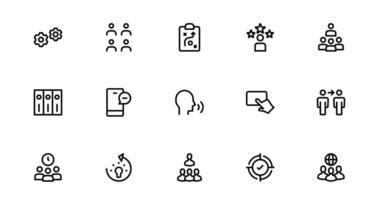 Teamwork and Collaboration Icon set vector