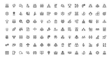 Teamwork Icons Pack. Clean, Scalable Icons for Teamwork, Cooperation, Group Projects, vector