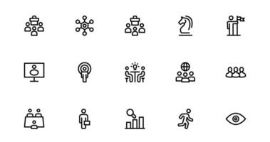 Teamwork and Collaboration Icon Pack. Clean,icon set vector