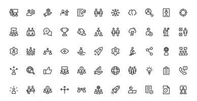 Teamwork and Collaboration Icon Pack. Clean, Scalable Icons for Teamwork, Cooperation, icon set vector