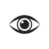 Simple eye icon . Eyesight pictogram in flat style. simple minimalist vector
