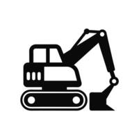 silhouette of mobile crane crawler heavy vehicles isoltaed on white background vector