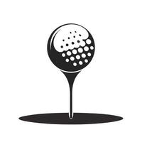 Golf ball on tee icon vector