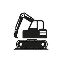 silhouette of mobile crane crawler heavy vehicles simple silhouette crane vector