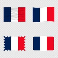 Saint Martin national flag in four different styles. vector