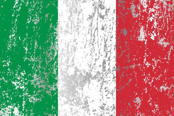 Italy flag with grunge effect.