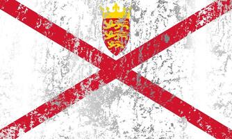 Jersey flag with grunge effect. vector