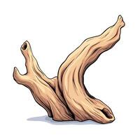Driftwood showing knots and curves creating an abstract shape vector