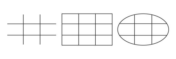 Illustration rule of third line stroke vector