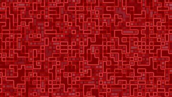 Red squares create intricate circuit patterns Suitable for technology abstract design digital art backgrounds and innovation concept projects video