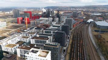 Aerial View of Esch-sur-Alzette Urban Development and Railway Network photo