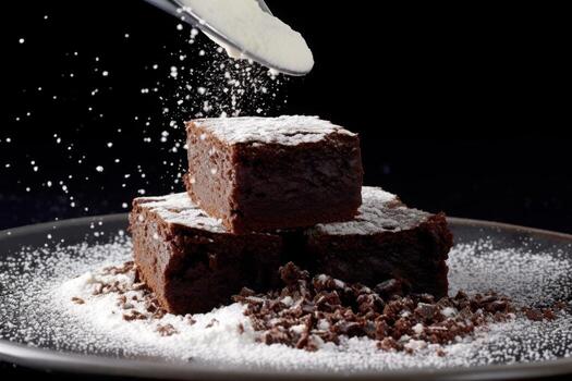 Sprinkle the pie with powdered sugar. photo