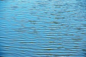 Water, ripple and nature with environment and lake, river or ocean with waves, calm and closeup. photo