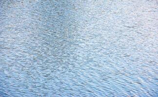 Water surface at sunset, ripples of river or ocean with small waves, close-up. Natural background. Abstract background, texture. photo