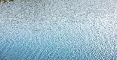 Water surface at sunset, ripples of river with small waves, calm and close-up. Natural background. Abstract background. photo