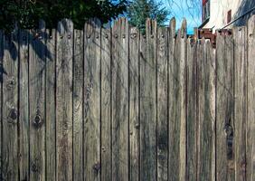 Fence. Background of dark natural old boards. Abstract texture. photo