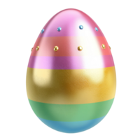 An easter egg with a rainbow colored shell png