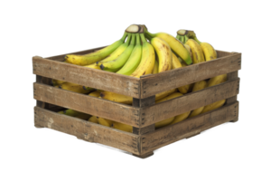 A wooden crate filled with bananas png