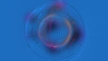 An abstract sphere created from moving, rotating hoops. video