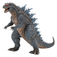 Powerful Godzilla Monster Illustration Grey, Spiked Back, Red Eyes png