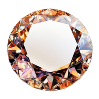 Multi-Faceted Gemstone Ring on Transparent Background png