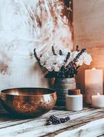 Serene Spa Setting with Lavender and Candles photo