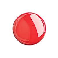 Close up of a shiny red sphere with light reflecting off of it against a transparent background png