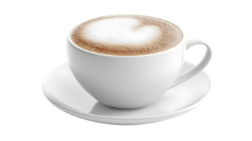 A steaming cup of coffee with frothy foam perfect for morning or afternoon refreshment png
