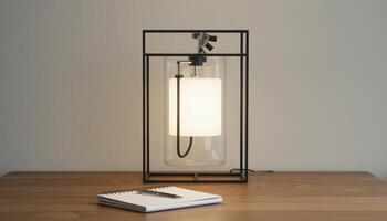 Modern Desk Lamp with Minimalist Design and Soft Light Source photo