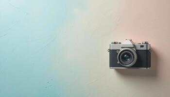 A Vintage Camera with Pastel Tones and Subtle Textures. illustration photo