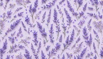 Purple Floral Arrangement on Soft Background for Spring Decor photo