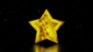 A simple pentagonal star with a gorgeous thick golden border on the inside video