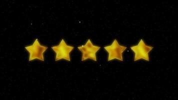 Simple pentagonal gold shiny five star with luxurious inner frame video