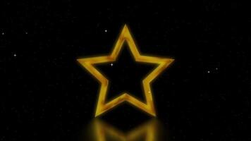 A simple pentagonal gold star with a luxurious frame video