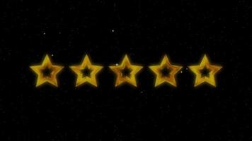 Five stars in a simple pentagonal gold frame with a luxurious, thick frame video