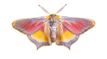 Vibrant Moth with Colorful Wings Displaying Intricate Patterns and Textures for Nature Science png