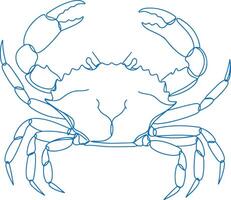 Minimalist Crab Illustration with Clean Lines and Modern Design vector