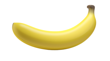 A vibrant yellow banana with a glossy finish perfect for health and nutrition themes png