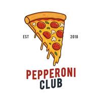 Pizza slice logo. Suitable for all types of businesses operating in the food and beverage sector. Editable logo template. vector