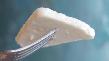 Exploring the texture and taste of fresh cheese with a fork video
