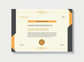 professional Elegant Certificate Template Design vector